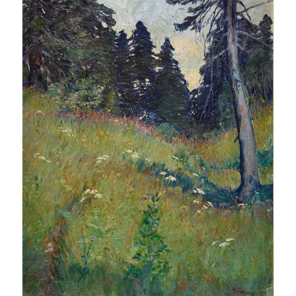 François Jaques — Wiese am Waldrand.