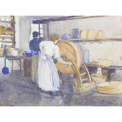 François Jaques — "Intérieur d′une ferme".