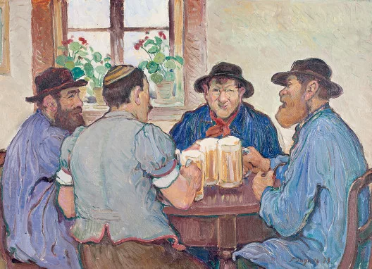 François Jaques — Paysans fribourgeois au bistrot, 1923
