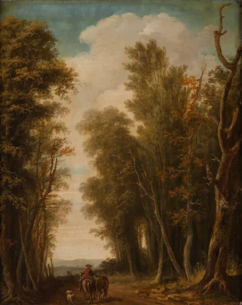 François Sablet — Cavalier en forêt,