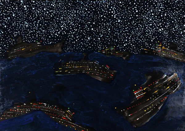 François Viscontini — Schiffe bei Nacht, 2005