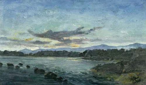 FRANK BUCHSER — Stromschnelle bei St. Marie am Lake Superior. — Koller Auktionen