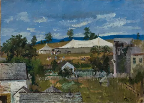 Zirkuszelt in Woodstock, 1867