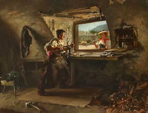 FRANK BUCHSER — Le Forgeron. 1863. — Koller Auktionen