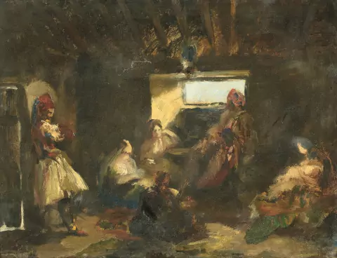 Interieur mit griechischer Familie, 1883/84