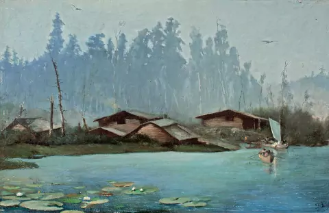 Blockhäuser am Portage Entry, 1868