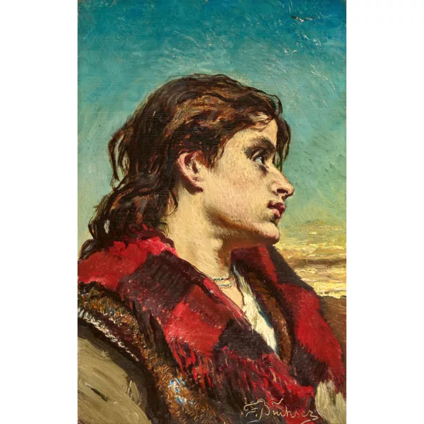 Frank Buchser — Mädchenbildnis (Studie zu "Die Trauer Irlands").
