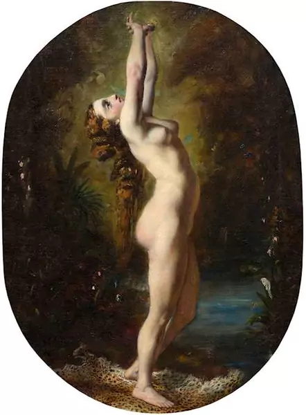 FRANK BUCHSER — Weiblicher Akt auf Leopardenfell. 1856. — Koller Auktionen