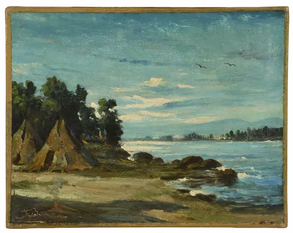 Frank Buchser — Indianische Flusslandschaft — Galerie Kornfeld