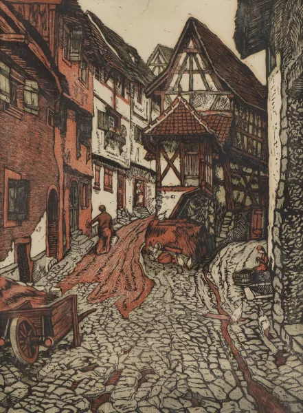 Frank Louis Behrens — Village en Alsace