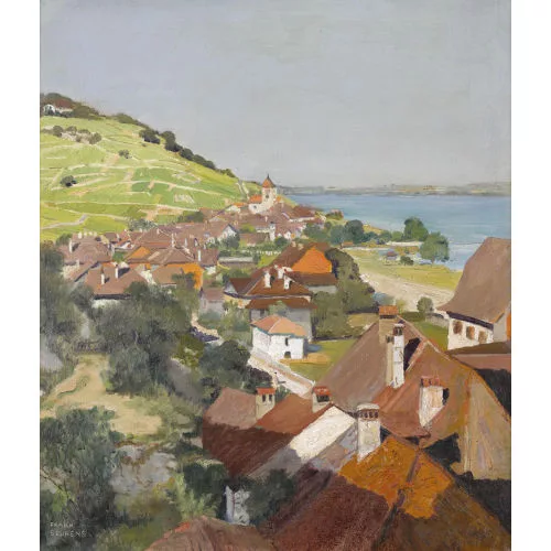Frank Louis Behrens — Sommerliches Twann am Bielersee.