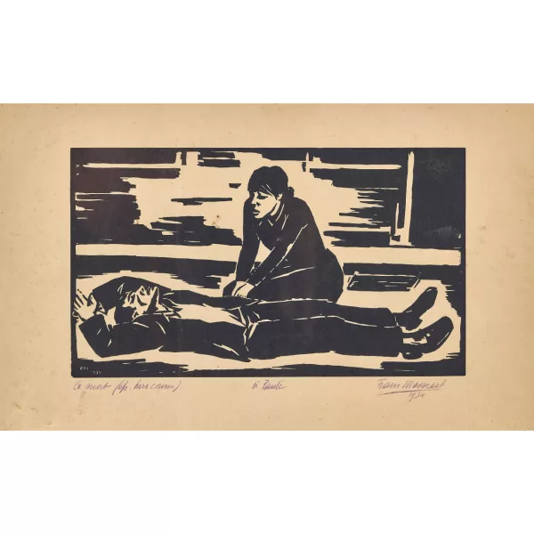 Frans Masereel — "Le mort".