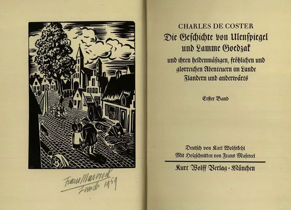 Frans Masereel — Coster, Charles de, Ulenspiegel. 2 Bde. 1926