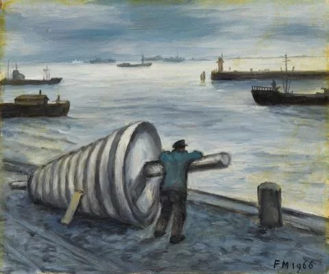 Frans Masereel — Hambourg, Bouee sur le quai