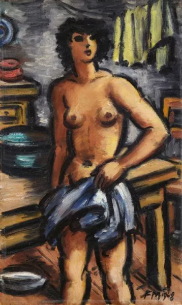 Frans Masereel — Nu debout dans la cuisine