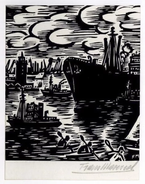 Frans Masereel — Gesicht Hamburgs. 1964.
