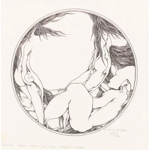 Franz Anatol Wyss — "Dame beim Mann mit der weissen Maske".