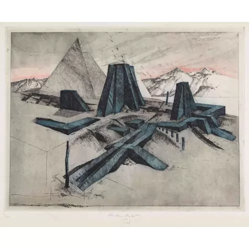 "Landschaft mit strahlenden Mauern"