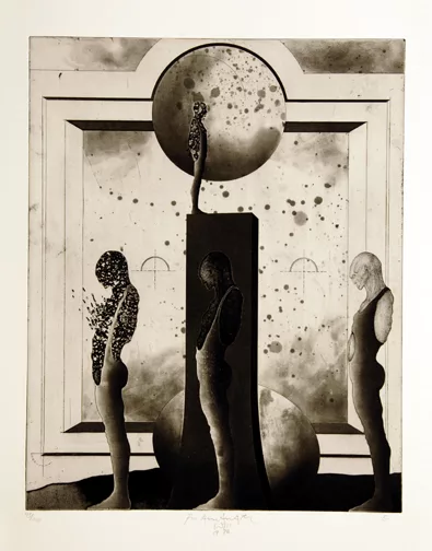 Franz Anatol Wyss — Landschaft mit Ei, 1973