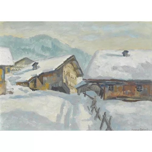Franz Gehri — Verschneites Bauerndorf.