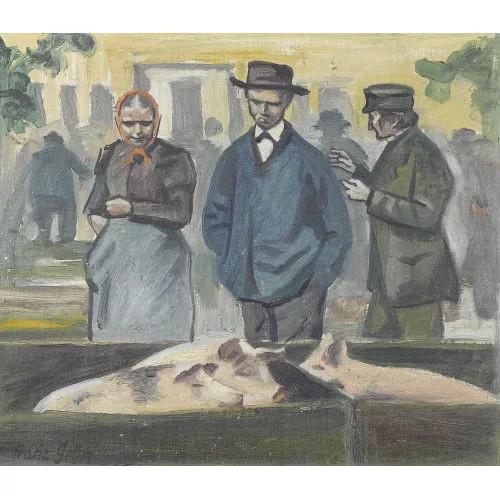 Franz Gehri — Bauersleute auf dem Viehmarkt.