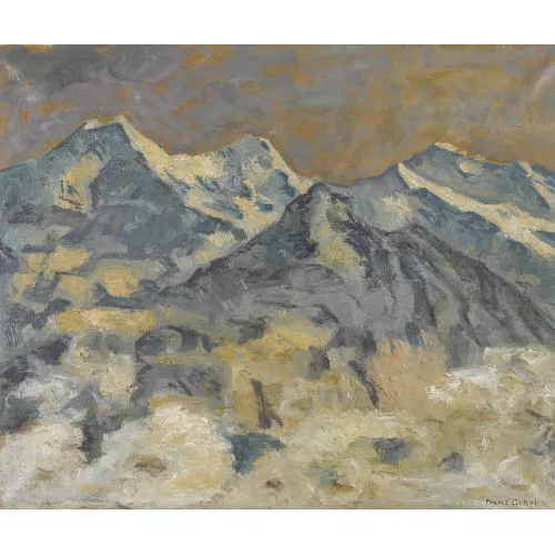 Franz Gehri — Schneebedeckte Gebirgslandschaft.