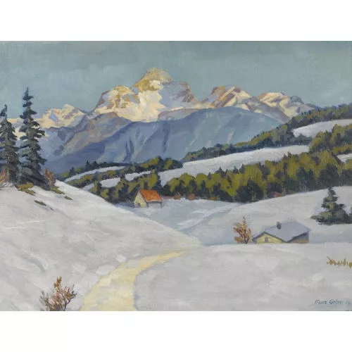 Franz Gehri — Winterlandschaft in der Abendsonne.