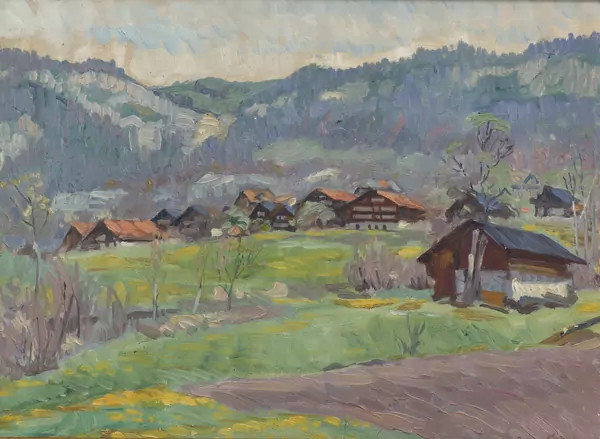 Franz GEHRI (1882-1960), 'Paysage de montagne', huile — DognyAuction