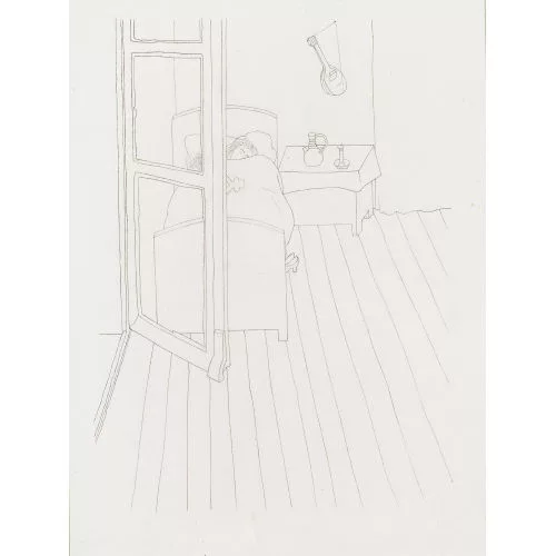 Franz Gertsch — Schlafende Frau.