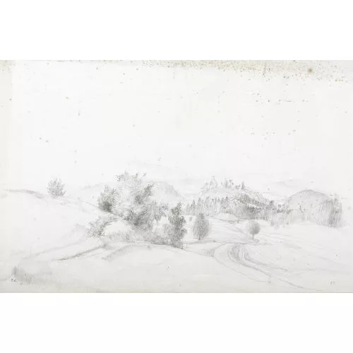 Franz Gertsch — Hügelige Landschaft.