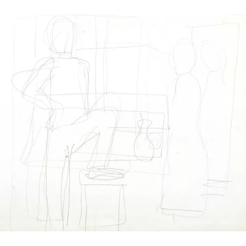 Franz Gertsch — Paar mit Vase.