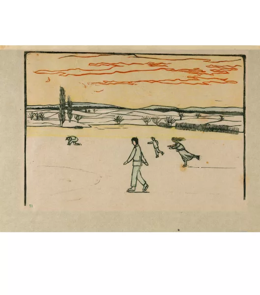 Franz Gertsch — Ohne Titel (Schlittschuhläufer)