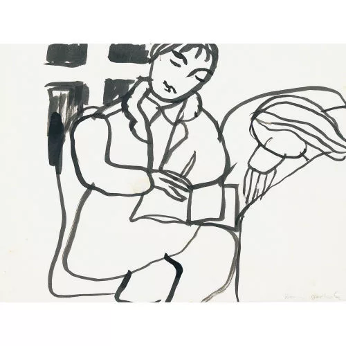 Franz Gertsch — Am Bett.