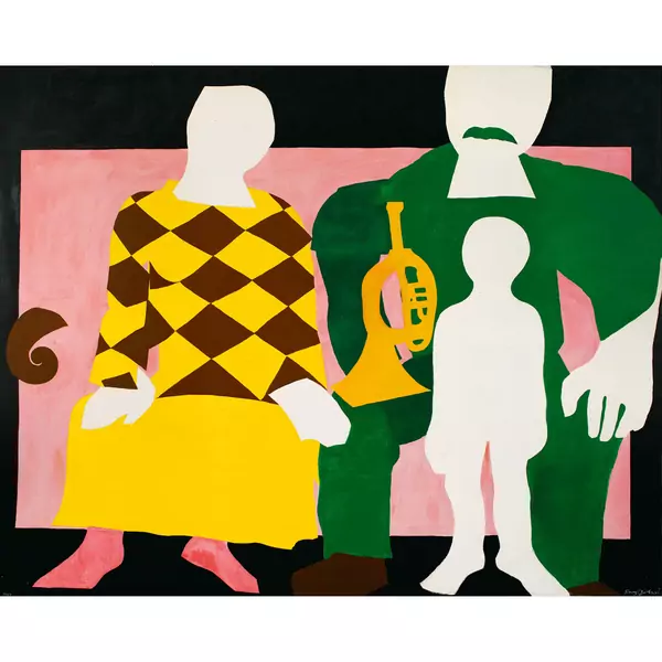 Franz Gertsch — Trompeternachwuchs - auch: Mutter, Vater und Sohn — Galerie Kornfeld
