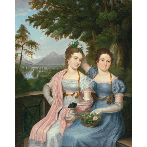 Franz Joseph Menteler — ZWEI SCHWESTERN, 1824 TWO SISTERS, 1824