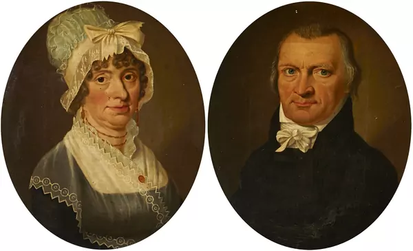 Paar Portraits Kaspar und Marie Klara Schallbretter