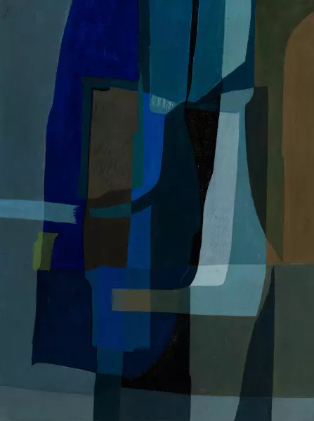 Komposition in Blau