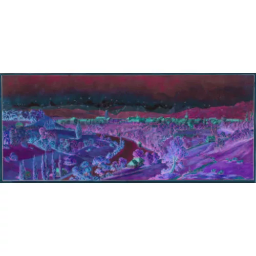 Franz Niklaus König — Blick auf Bern von der Enge aus gegen die Alpenkette.