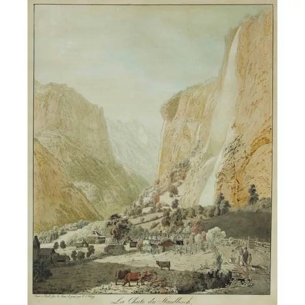 Franz Niklaus König — "La Chute du Staubbach, dans la Vallée de Lauterbrunnen".
