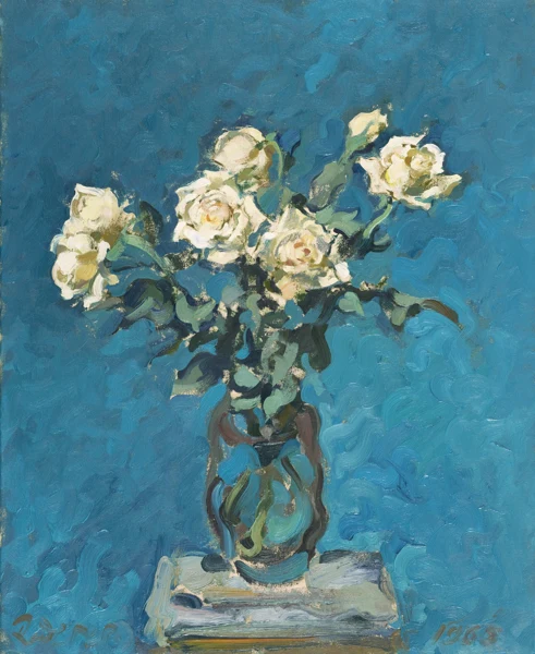 Franz Rederer — ROSENSTILLLEBEN, 1965 - rectoBILDNIS EINER DAME - versoSTILL LIFE WITH ROSES, 1965 - rectoPORTRAIT OF A LADY - verso