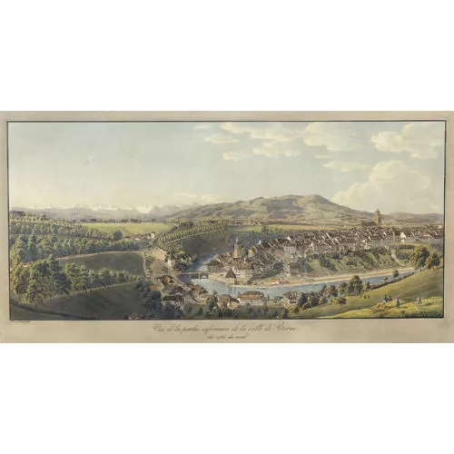 Franz Schmid — "Vue de la partie inférieure de la ville de Berne...".