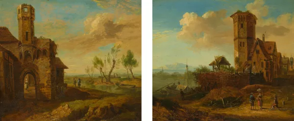 Franz Schütz — Gegenstücke: Städtchen am Fluss