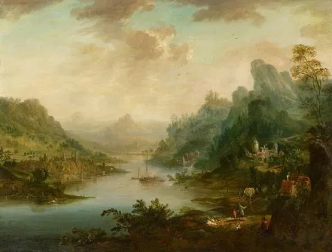 Franz Schütz — Weite Flusslandschaft