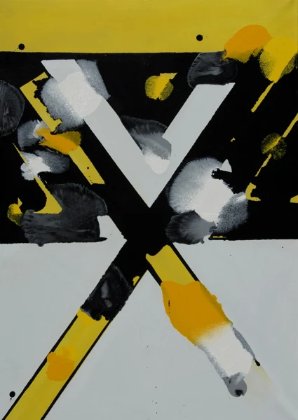 Franz Fedier — Komposition in Gelb und Schwarz, 1965