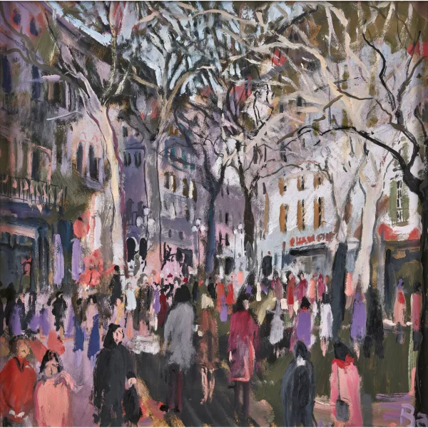 Fred Baumann — Herbstliche Strassenszene.