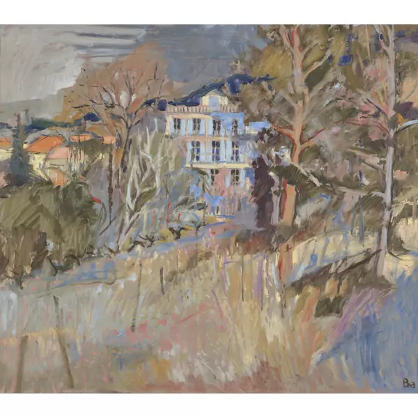 Landschaft mit Häusern
