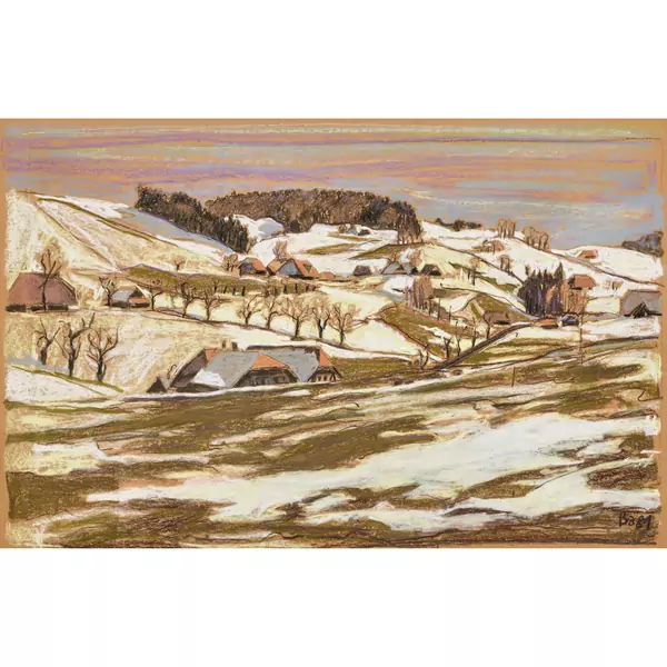 Emmentaler Landschaft im Vorfrühling