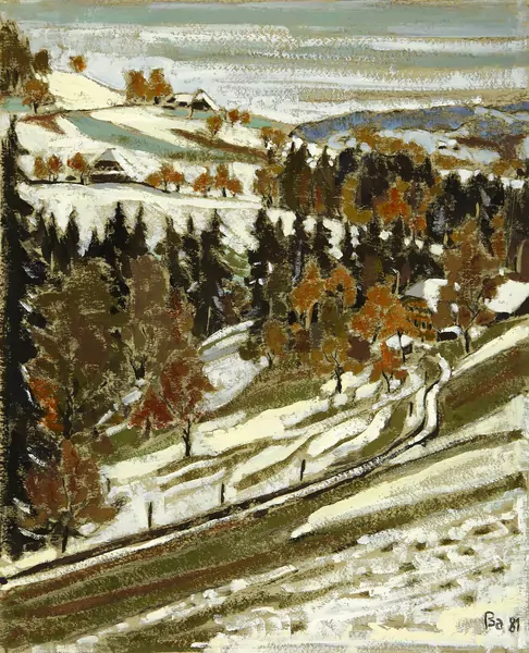 Der erste Schnee im Herbst