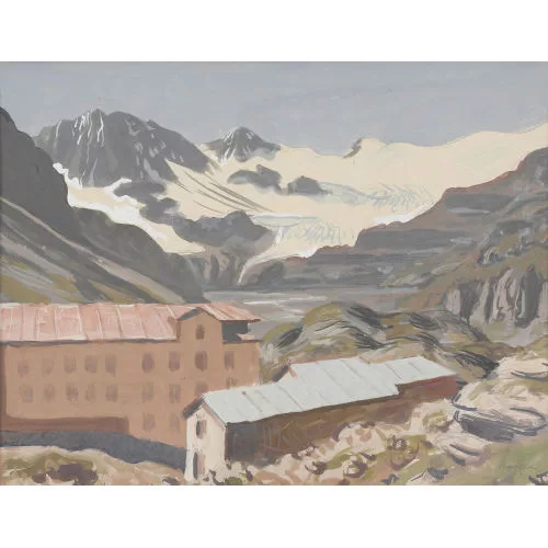 Fred Stauffer — Das Grimselhospiz über dem Grimselstausee.