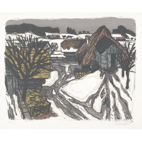 Fred Stauffer — Verschneiter Weiler.